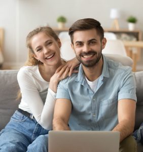 couple smiling